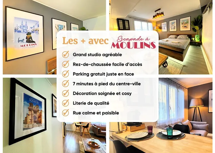 Apartment Escapade A Moulins, Elegant Rez-de-chaussee Et Parking Gratuit Moulins (Allier)